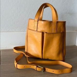 Mustard color leather Frys bag